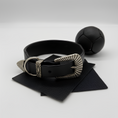 Charger l'image dans la visionneuse de la galerie, Collier Rodéo - Cuir Noir