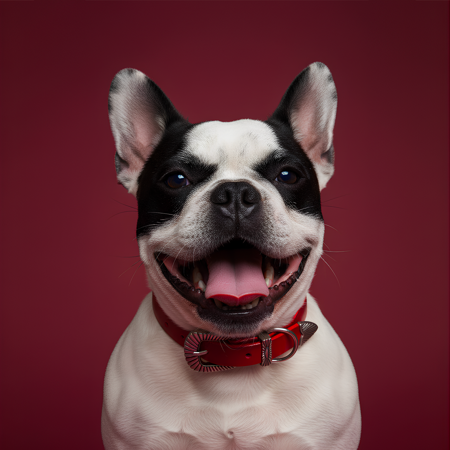 Collier Rodéo - Cuir Rouge