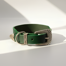 Collier Rodéo - Cuir Vert