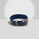 Collier Rodéo - Cuir Bleu
