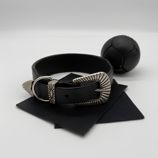 Collier Rodéo - Cuir Noir
