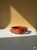 Collier Rodéo - Cuir Orange