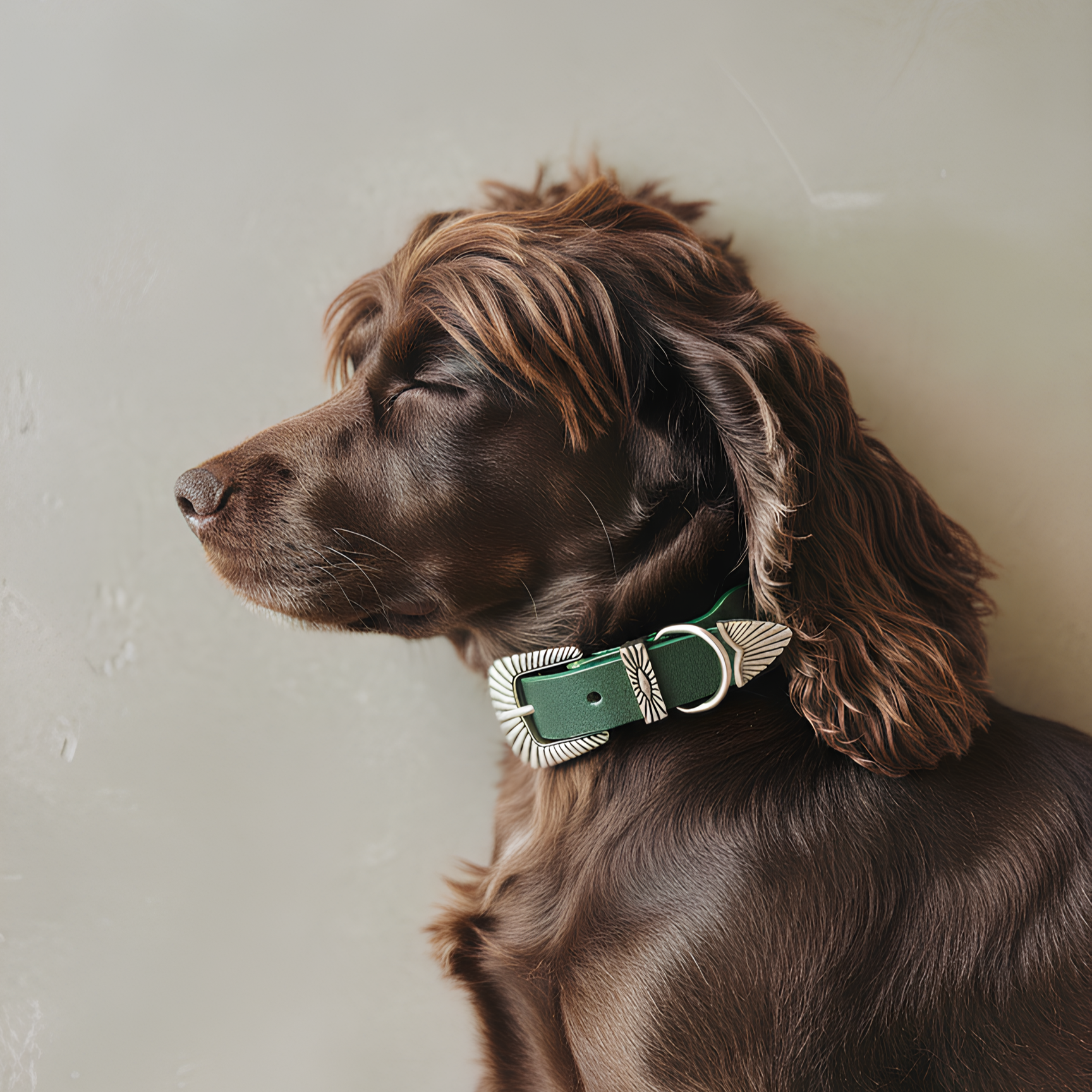 Collier Rodéo - Cuir Vert