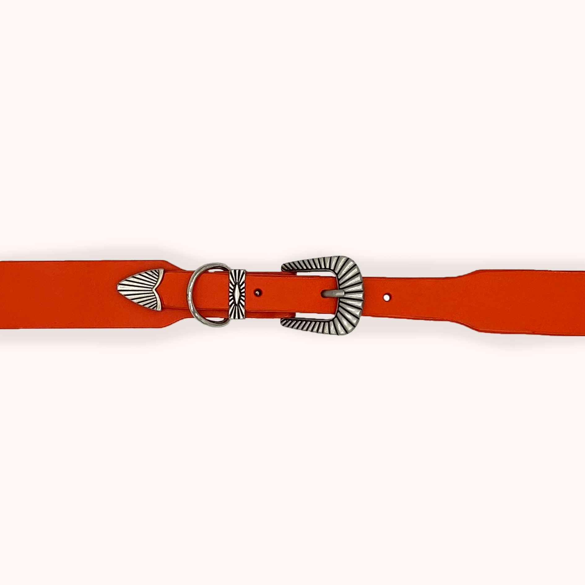 Collier Rodéo - Cuir Orange
